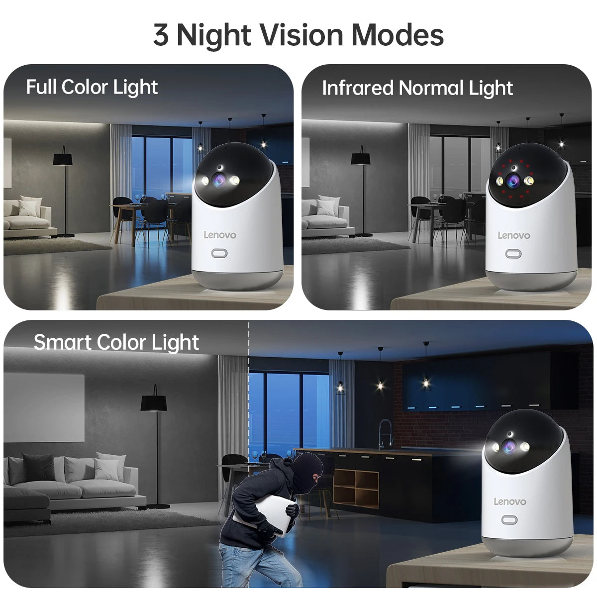 Telecamera Smart WiFi Lenovo 5MP
