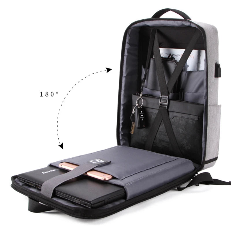 Zaino Antifurto con Guscio Rigido e USB