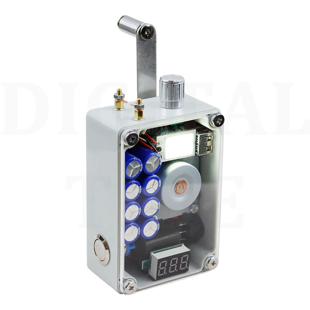 Generatore Manuale USB con Torcia LED
