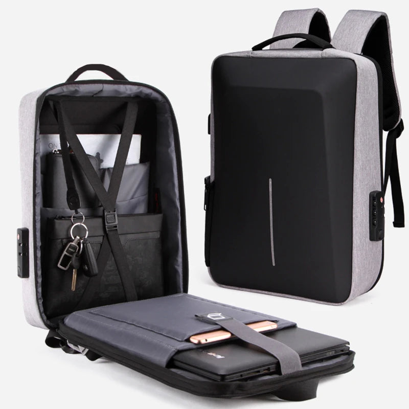 Zaino Antifurto con Guscio Rigido e USB