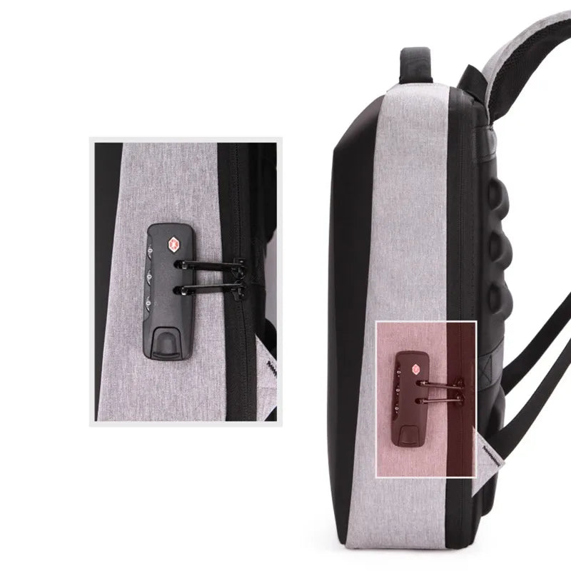 Zaino Antifurto con Guscio Rigido e USB