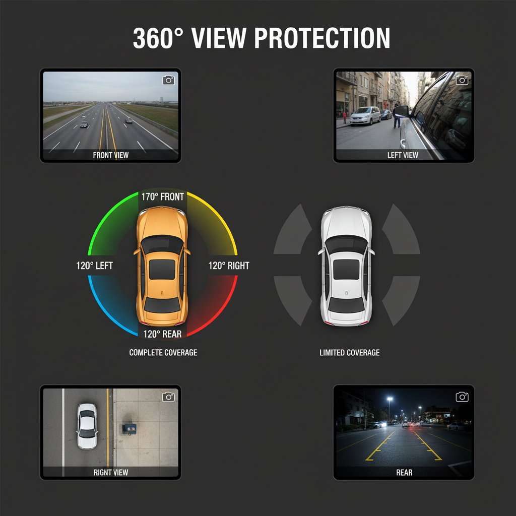 Copertura completa 360° con 4 telecamere