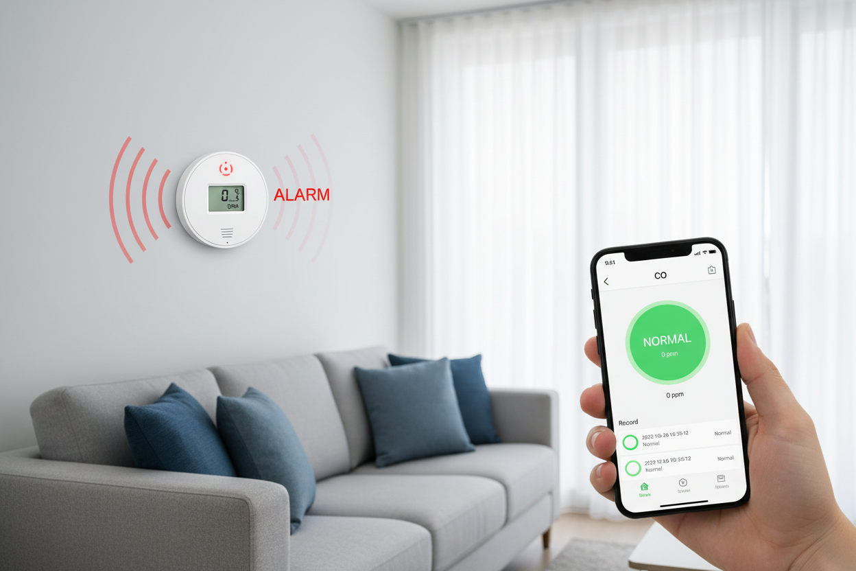 Monitoraggio CO da remoto con app