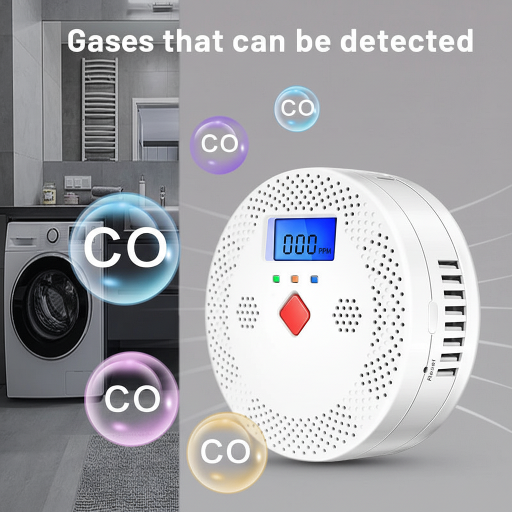 Rilevamento monossido di carbonio in bagno