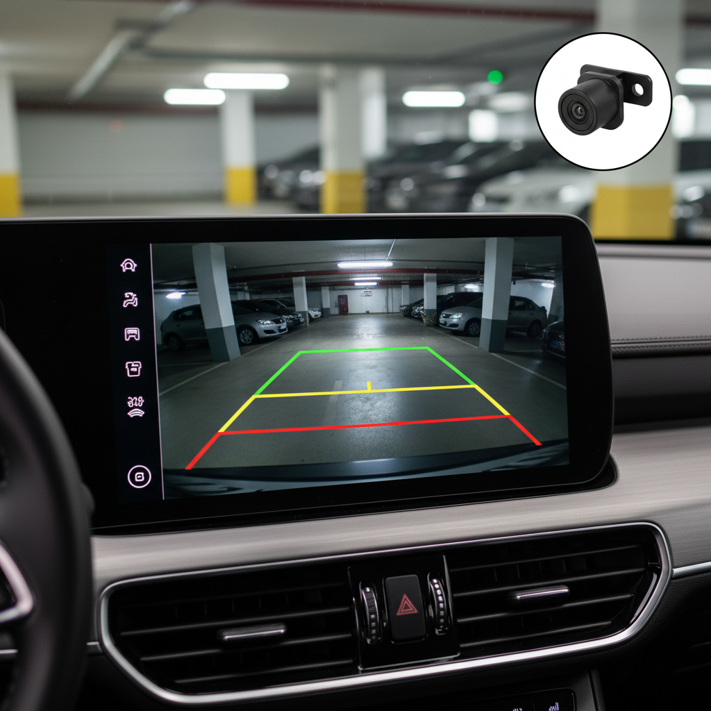 Sistema di assistenza parcheggio con linee guida